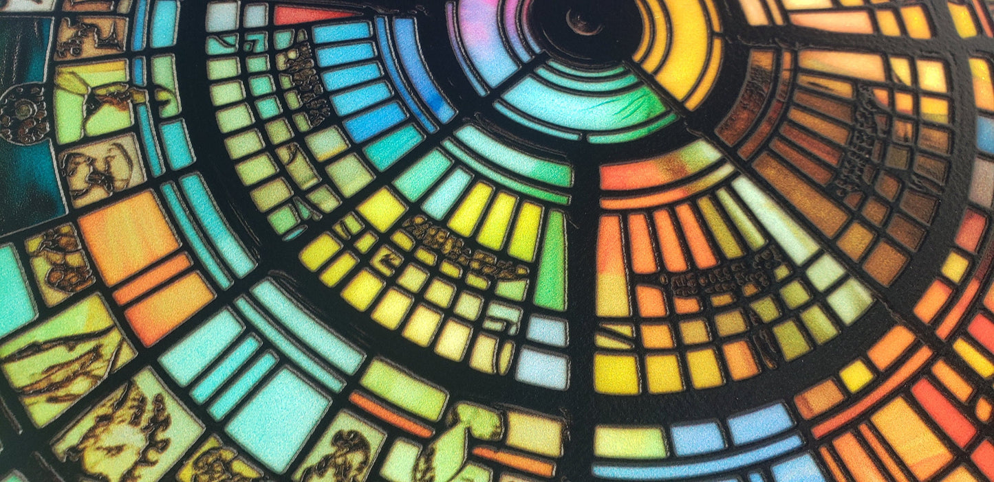 Concentric Circles: Stained Glass Style Window Hanging