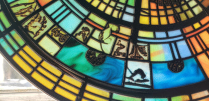 Concentric Circles: Stained Glass Style Window Hanging
