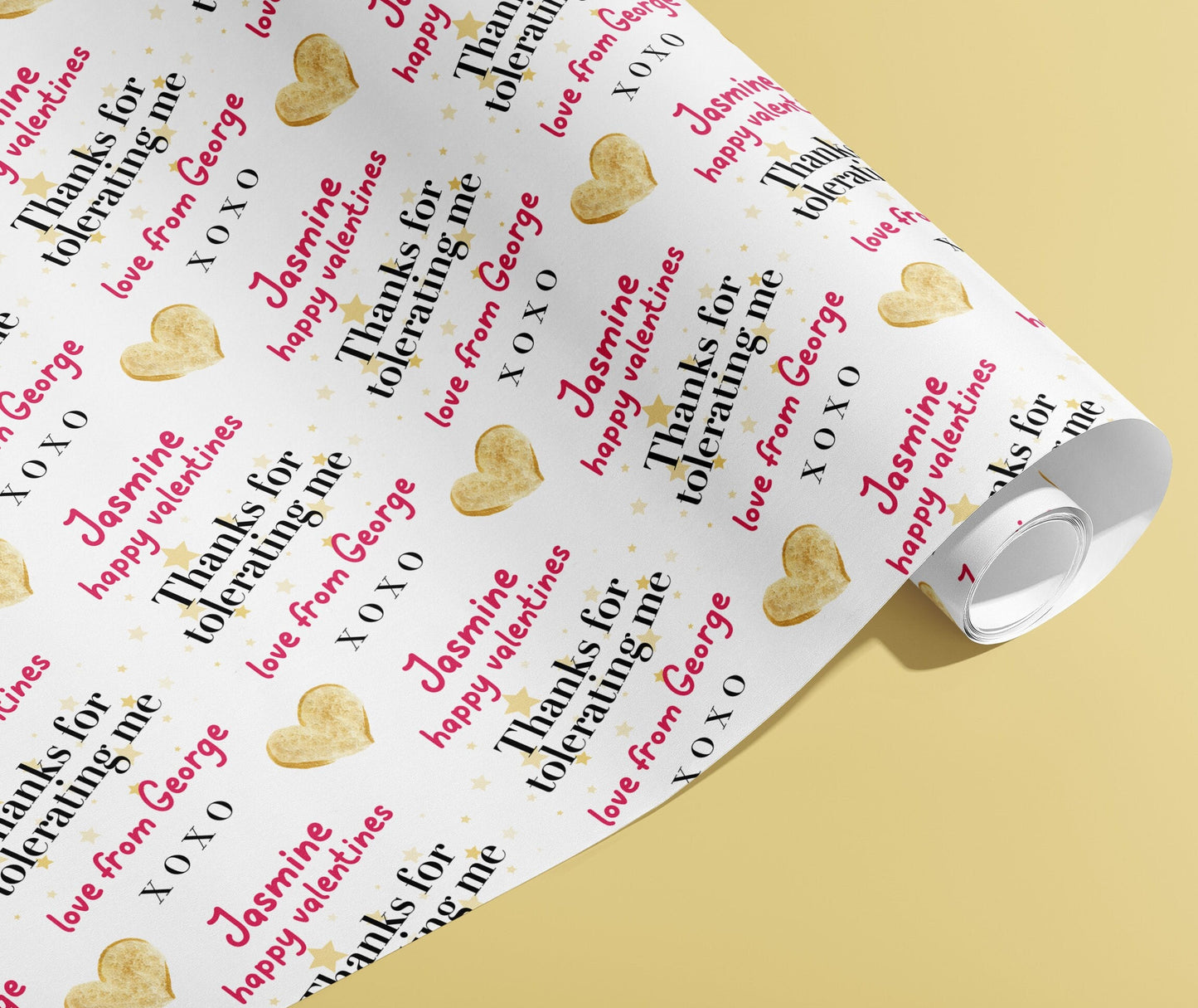 Personalised Gift Wrap, Valentines, Wrapping Paper, Birthday, Your Name, Customised, Wedding, Party, Paper, Your Age, Anniversary, Recycle