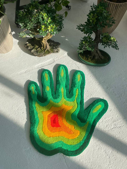 3D Palm Abstract Art Rug: Body Part Luxury Living Room decor Carpet