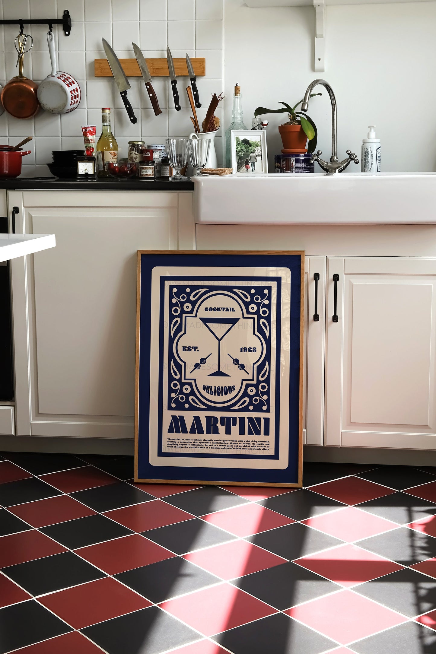 Martini Poster, Cocktail Art, Kitchen Art, Kitchen Poster, Kitchen Wall Art, Retro Print, Art Deco, Kitchen Decor