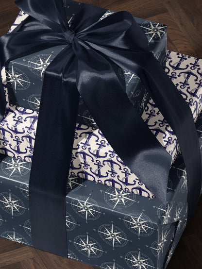 Compass Gift Wrap Compass Design Wrapping Paper Coastal Wedding Gift Idea Nautical Birthday Party Gift Dad from Son Paper Craft for Kid