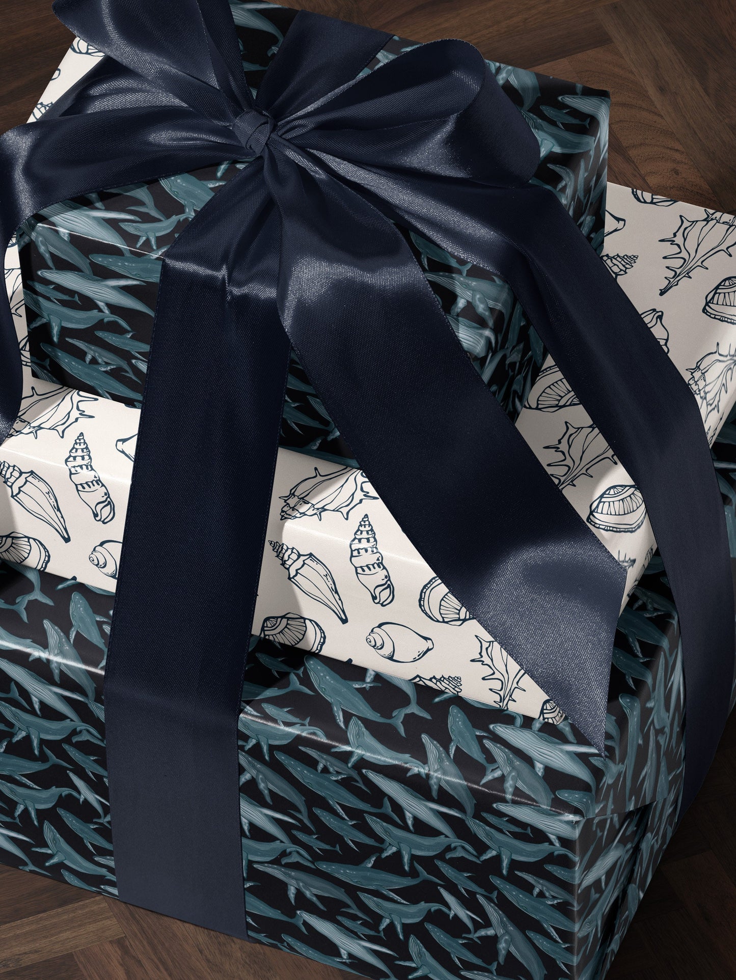 Whale Gift Wrap for Him Whale Art Print Sealife Wrapping Paper Kid Marine Life Print Blue Wrapping Paper Craft Supply Father Day Gift Dad