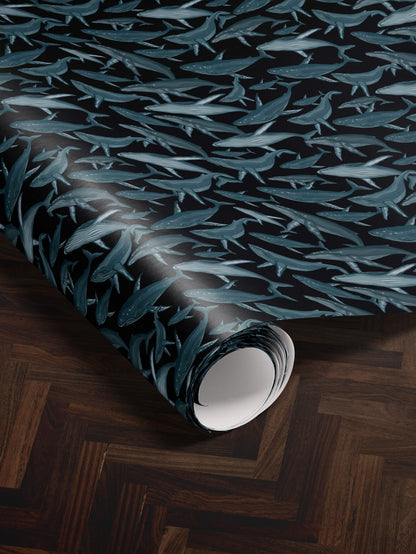 Whale Gift Wrap for Him Whale Art Print Sealife Wrapping Paper Kid Marine Life Print Blue Wrapping Paper Craft Supply Father Day Gift Dad