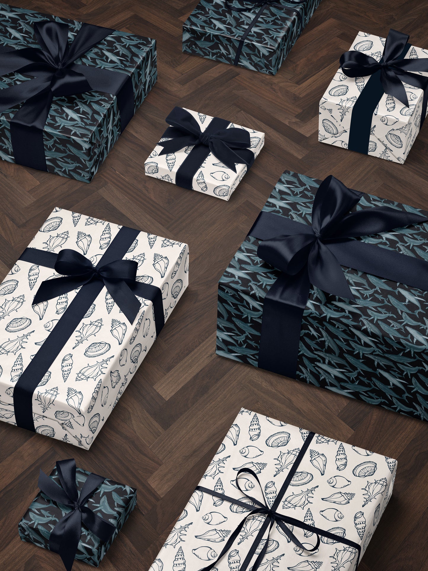 Whale Gift Wrap for Him Whale Art Print Sealife Wrapping Paper Kid Marine Life Print Blue Wrapping Paper Craft Supply Father Day Gift Dad