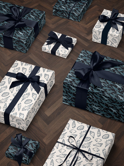 Whale Gift Wrap for Him Whale Art Print Sealife Wrapping Paper Kid Marine Life Print Blue Wrapping Paper Craft Supply Father Day Gift Dad