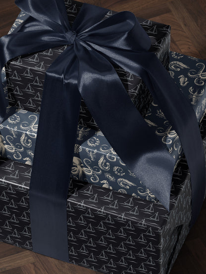 Sailboat Gift Wrap Paper Boating Gift for Men Sailboat Print Wrapping Paper Roll Yacht Gift Wrap Package Paper Sailor Gift Father Day Gift