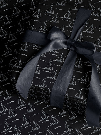 Sailboat Gift Wrap Paper Boating Gift for Men Sailboat Print Wrapping Paper Roll Yacht Gift Wrap Package Paper Sailor Gift Father Day Gift