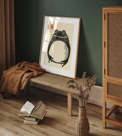 Matsumoto Hoji Frog Print,Matsumoto Hoji Frog Poster, Japanese Frog Print, Japanese VIntage Wall Art, Japanese woodblock print