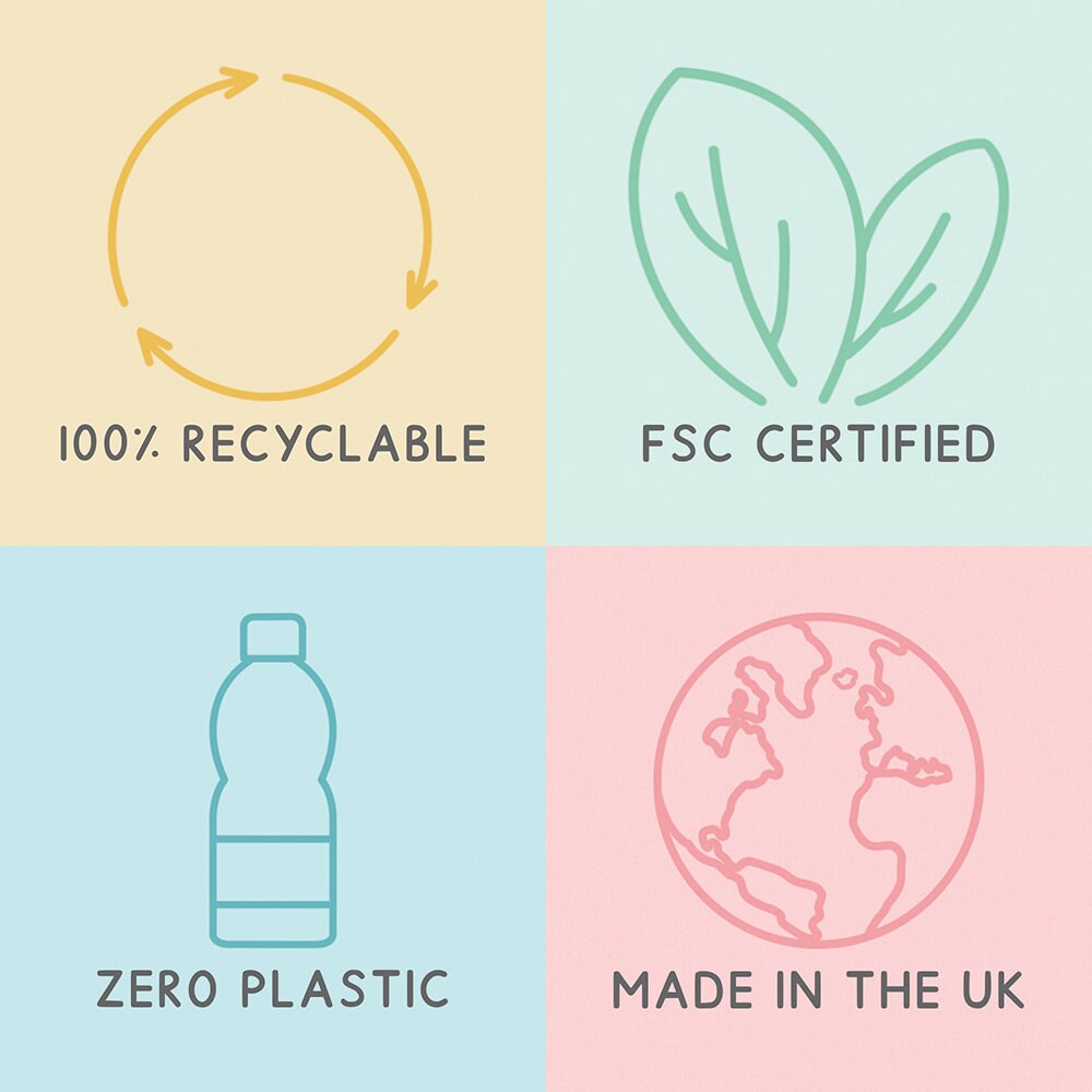 Abstract Wrapping Paper 700x500mm - Navy Blue Gift Wrap - Birthday Wrapping Paper - Children's Wrapping Paper - Geometric Gift Wrap