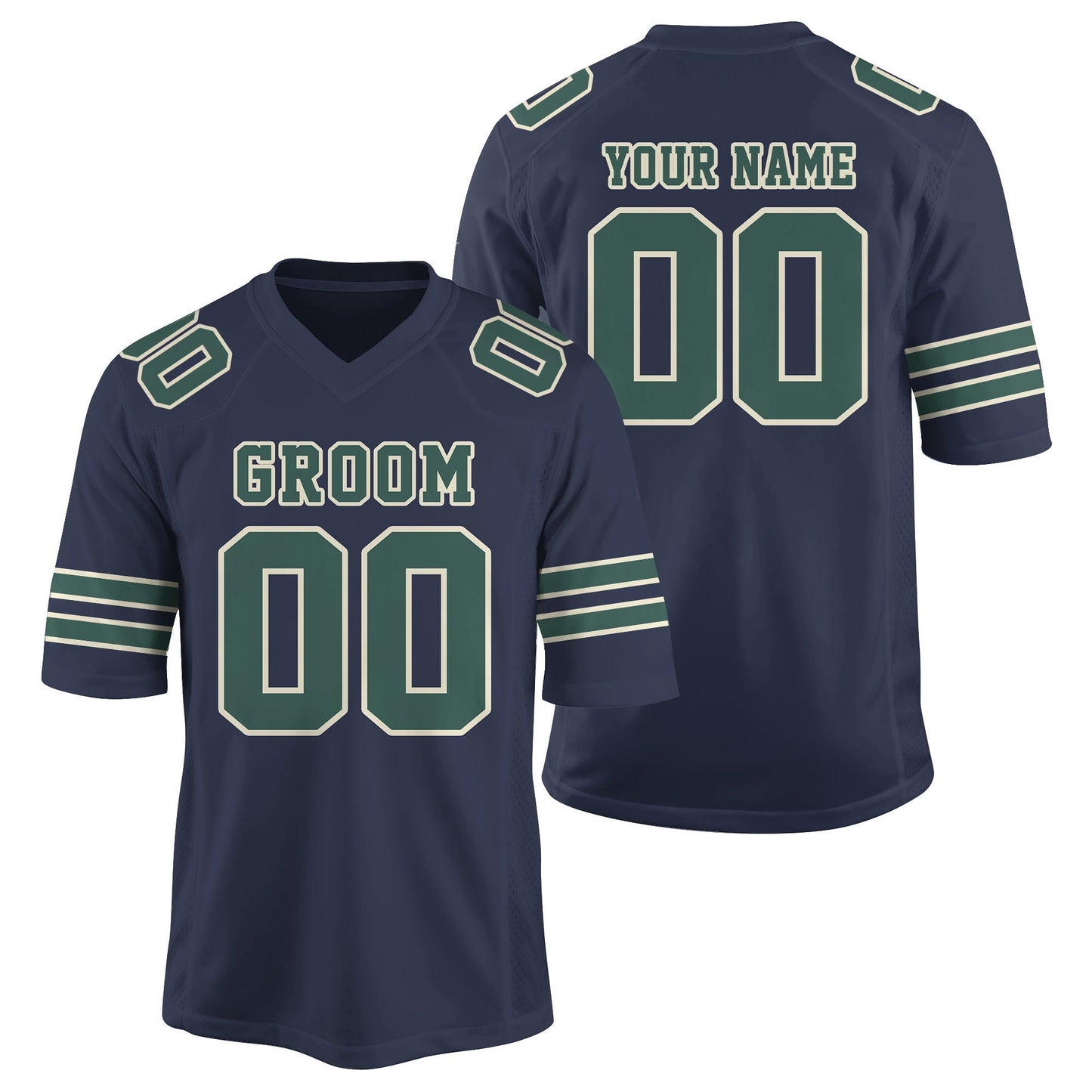 Personalized Groom Groomsman Football Jersey,Custom Best Man Vneck Short Sleeve Jersey,Football Jersey For Engagement Wedding Bachelor Party