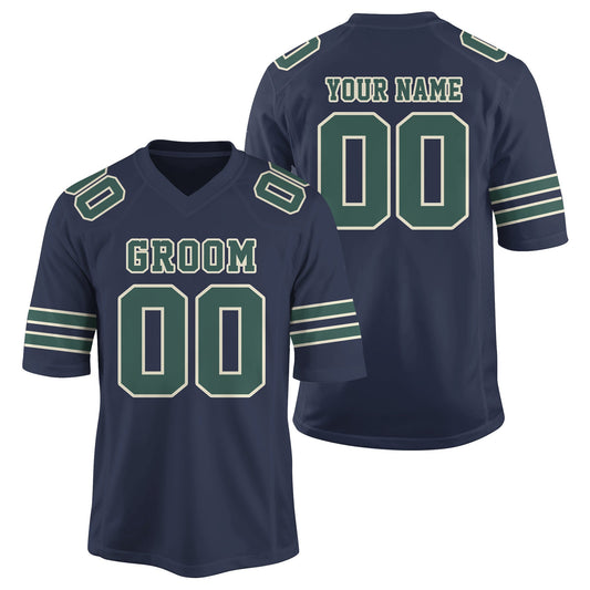 Personalized Groom Groomsman Football Jersey,Custom Best Man Vneck Short Sleeve Jersey,Football Jersey For Engagement Wedding Bachelor Party