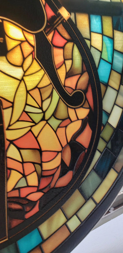 Guitar #1: Stained Glass Style Window Hanging