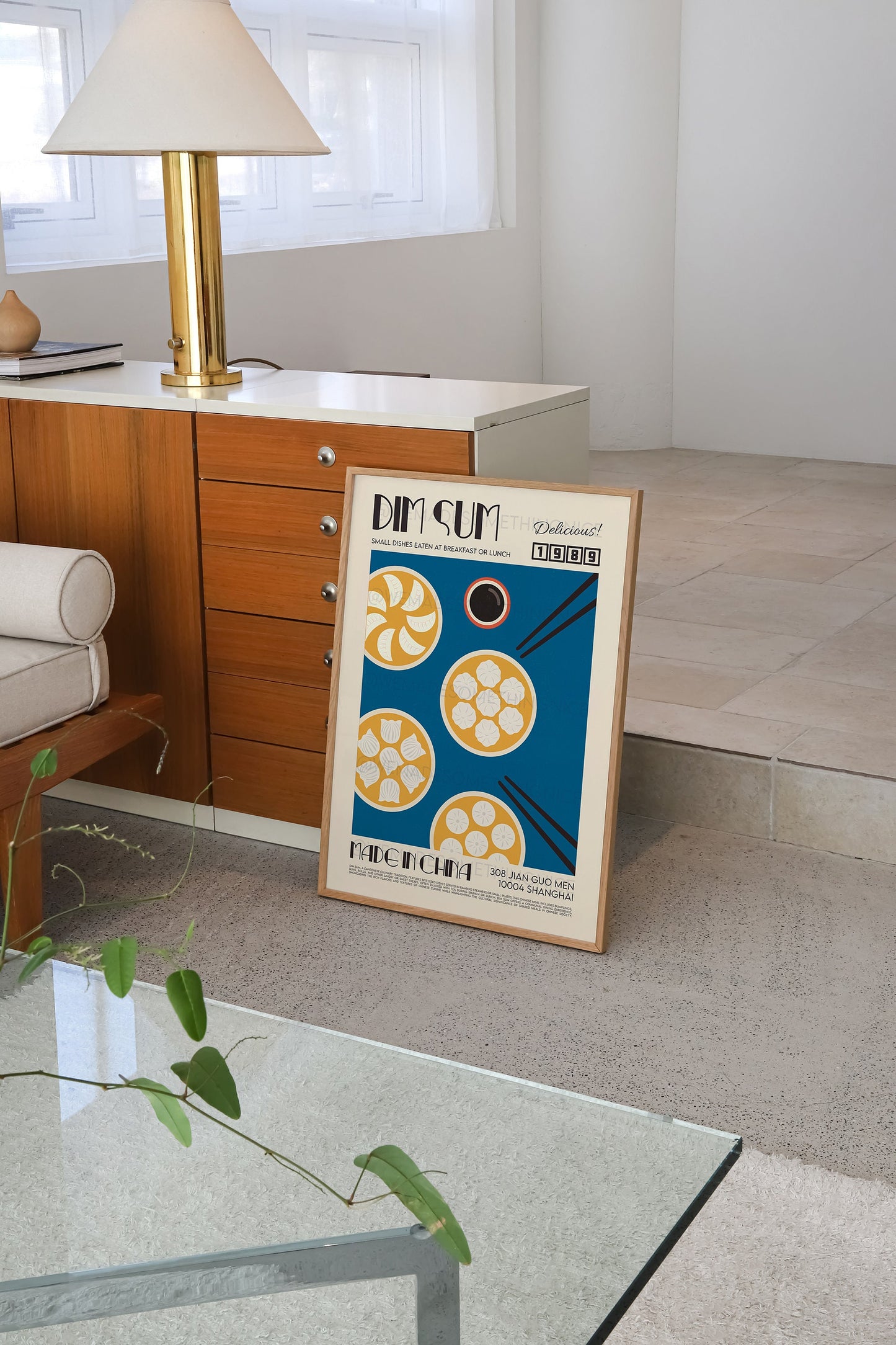 Dim Sum Poster, Kitchen Poster, Kitchen Print, Food Print, Modern Kitchen Decor, Illustration, Chef Print, Exhibition Poster, Retro Wall Art