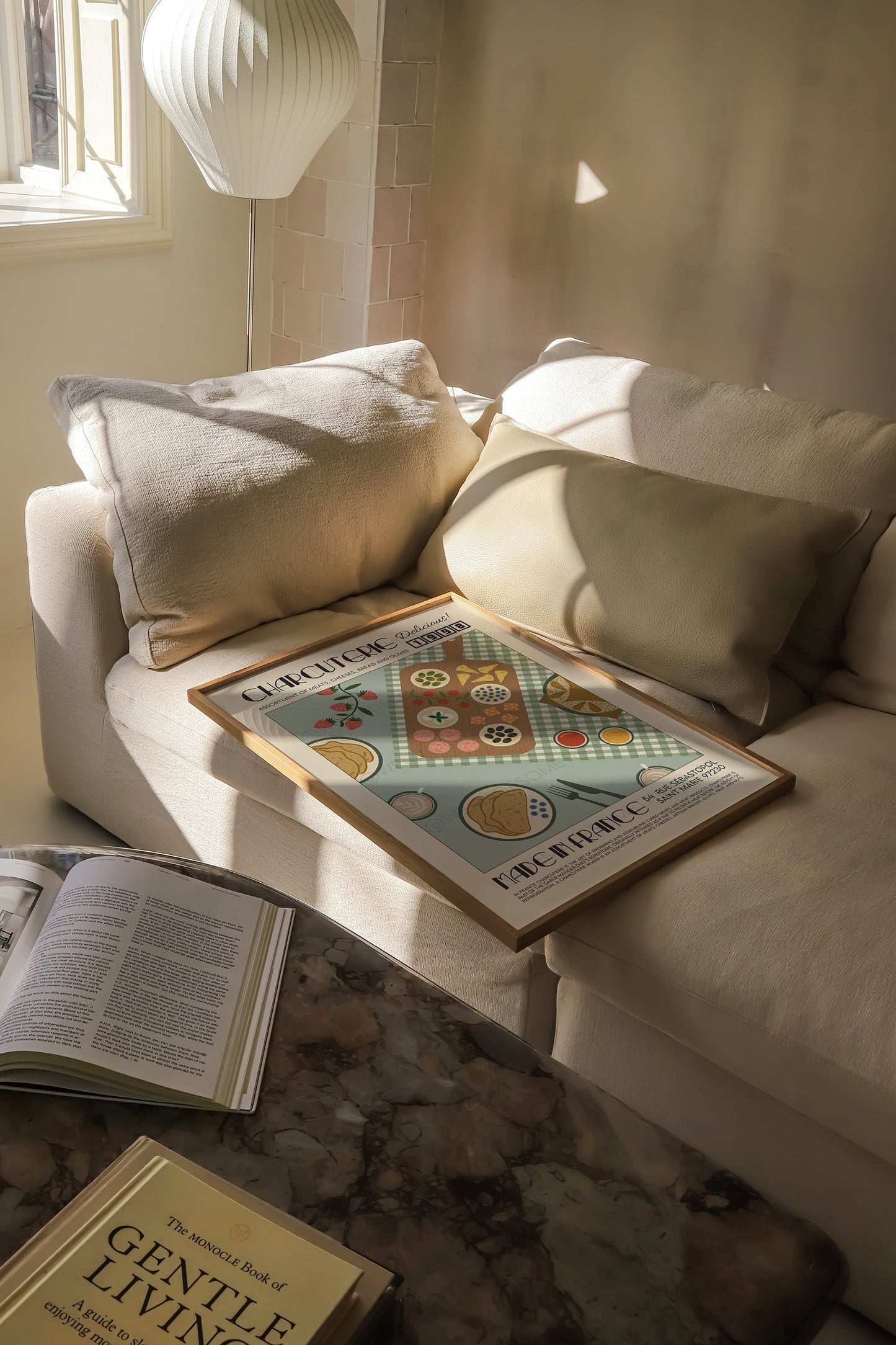 French Charcuterie Board Poster, Kitchen Poster, Kitchen Print, Food Print, Modern Kitchen Decor, Retro Poster, Pop Art, Kitchen Art