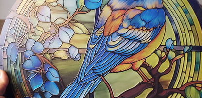 Bluebird: Stained Glass Style Window Hanging