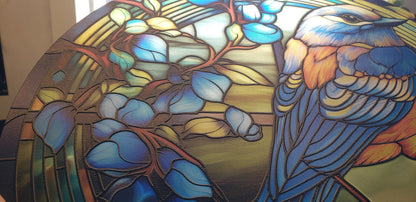 Bluebird: Stained Glass Style Window Hanging