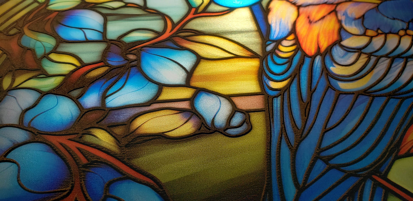Bluebird: Stained Glass Style Window Hanging