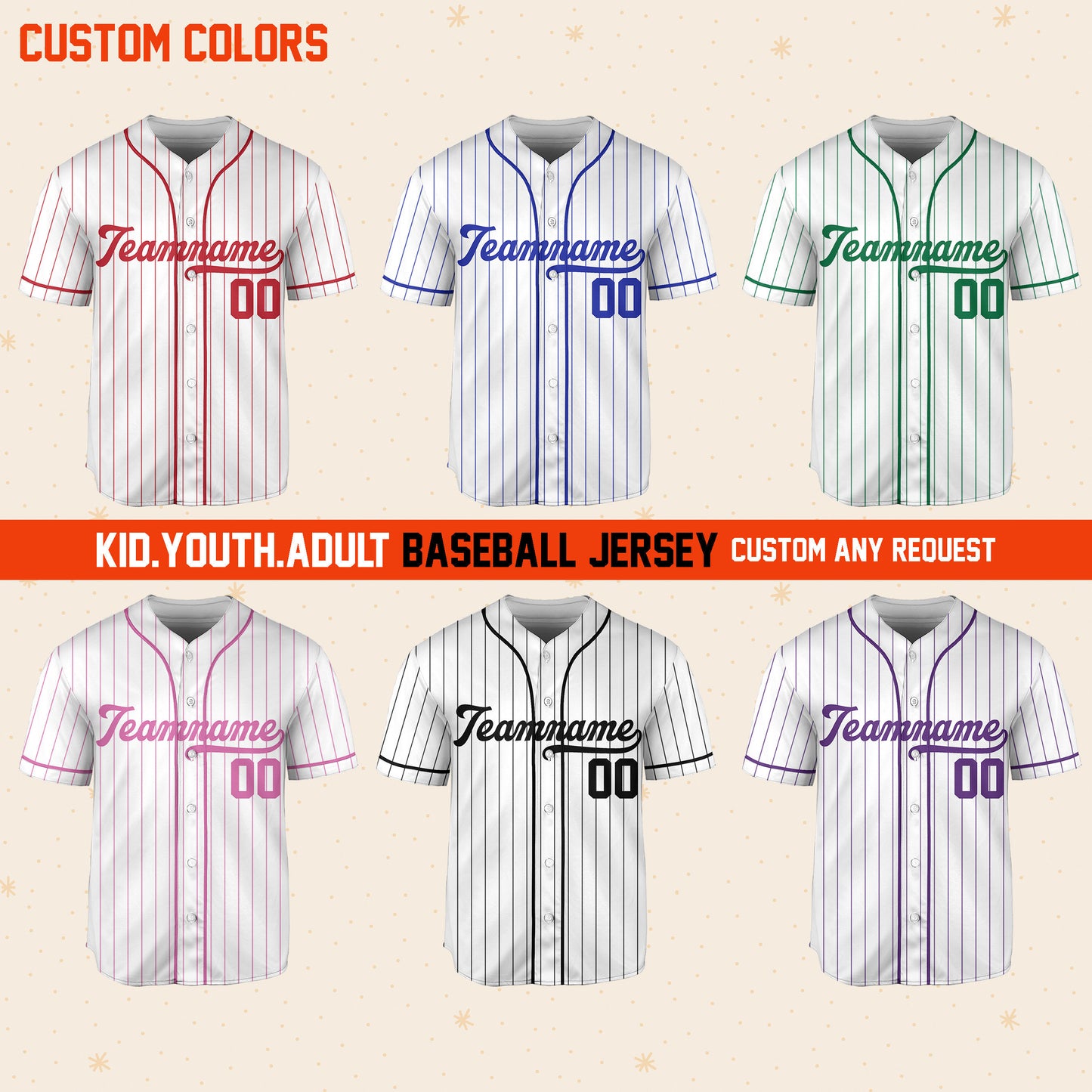Custom Request Stripe Line Custom Colors Personalized Name Baseball Jersey, Custom Baseball Jersey Uniform Baseball Fans Baseball Lovers