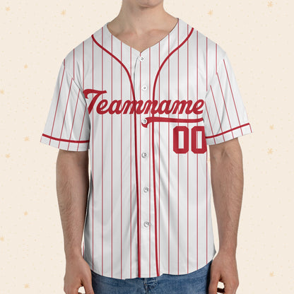 Custom Request Stripe Line Custom Colors Personalized Name Baseball Jersey, Custom Baseball Jersey Uniform Baseball Fans Baseball Lovers