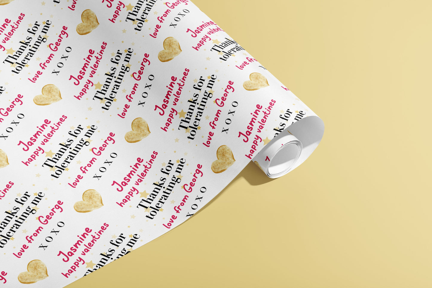 Personalised Gift Wrap, Valentines, Wrapping Paper, Birthday, Your Name, Customised, Wedding, Party, Paper, Your Age, Anniversary, Recycle