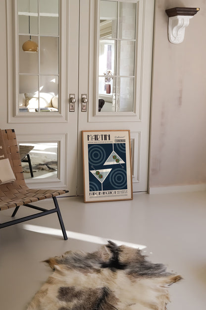 Martini Poster, Cocktail Poster, Modern Kitchen Decor, Exhibition Poster, Retro Wall Art, Home Decor, Birthday, Housewarming gift, Vodka