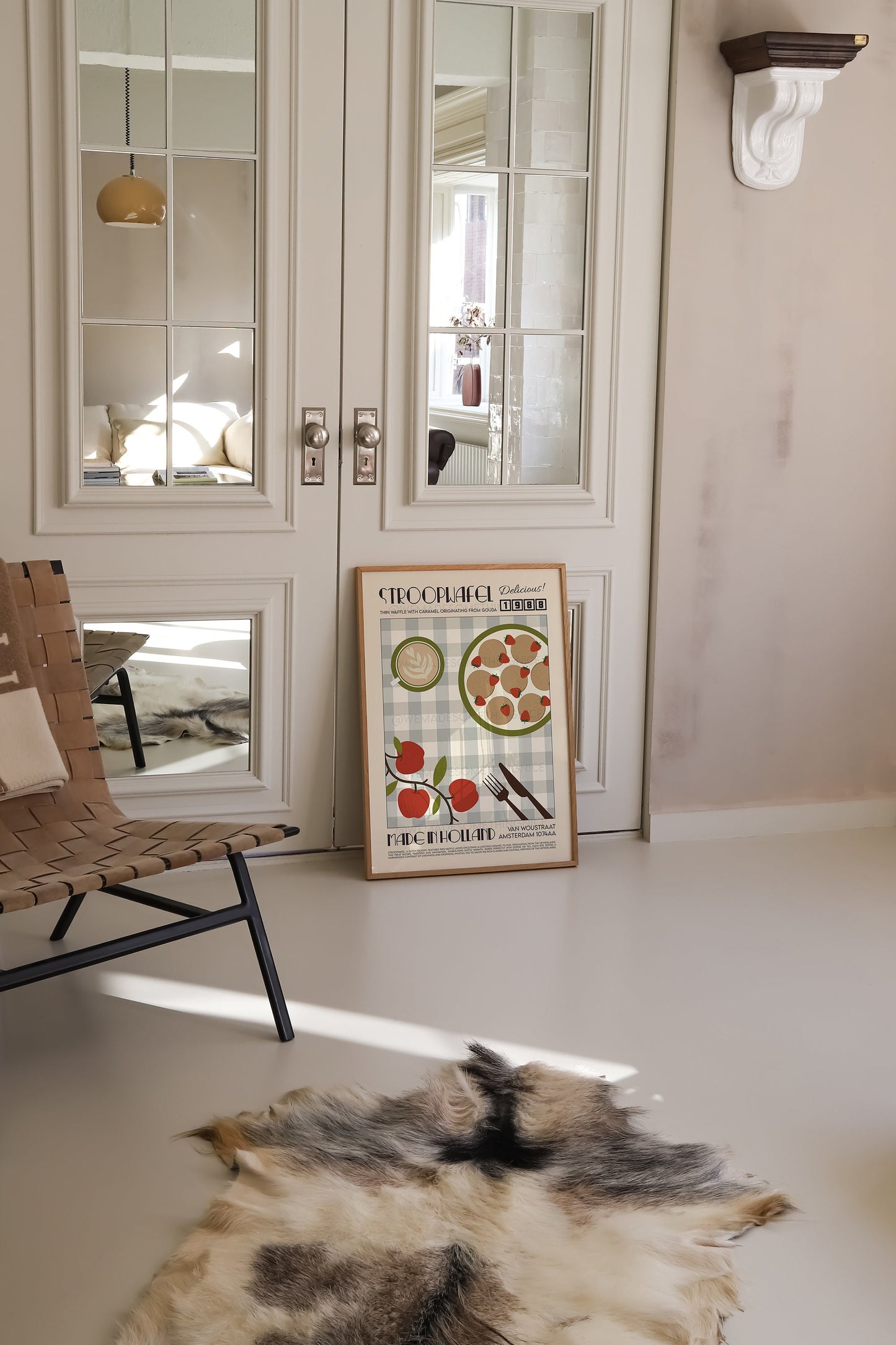 Stroopwafel Poster, Kitchen Art, Kitchen Poster, Kitchen Print, Holland Poster, French Retro, Scandinavian Kitchen Decor, Food Art