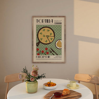 Tortilla Print, Kitchen Art, Kitchen Poster, Kitchen Print, Food Art, Food Poster, Food Print, Spain Poster