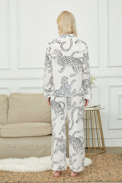 Bride And Bridesmaids Pajama, Pajama Set For Women,Leopard Print ,Soft Silky Polyester, Gift For Her, Personalized Gift For Bridesmaids