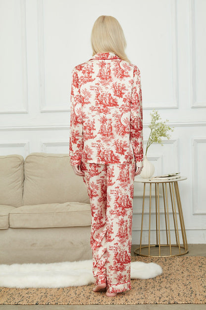 Bride And Bridesmaids Pajama, Pajama Set For Women,Red Of The Evening ,Soft Silky Polyester, Gift For Her, Personalized Gift For Bridesmaids