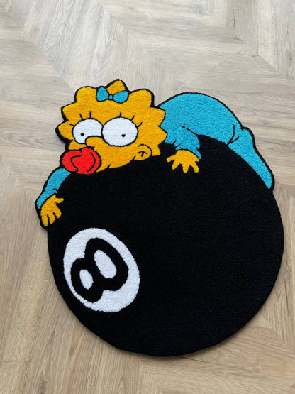 Maggie Simpson on 8-Ball Tufted Custom Rug