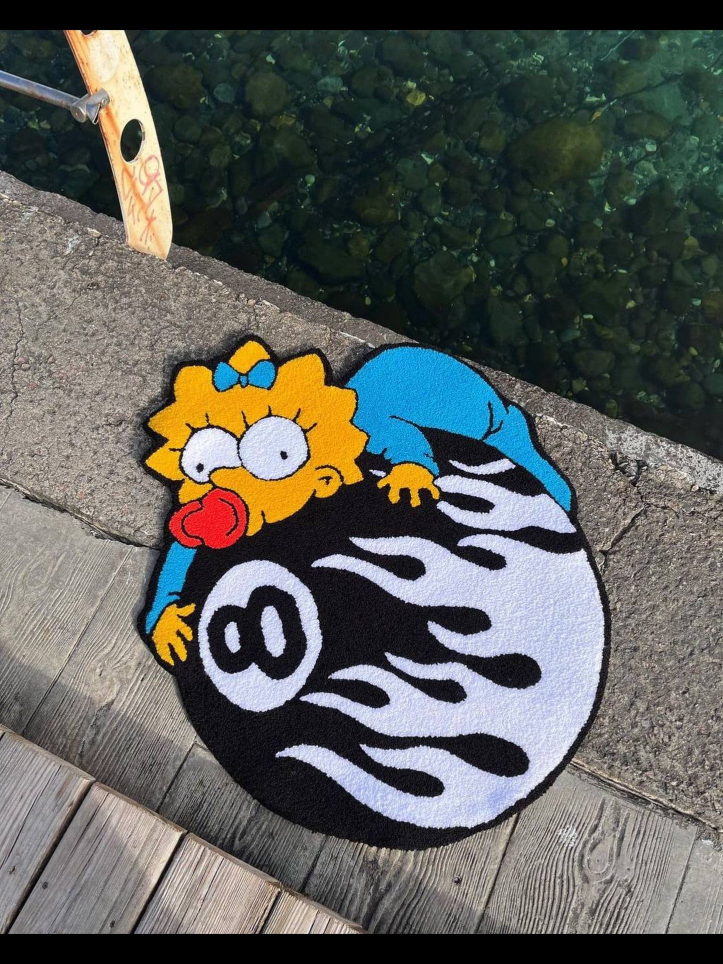 Maggie Simpson on 8-Ball Tufted Custom Rug