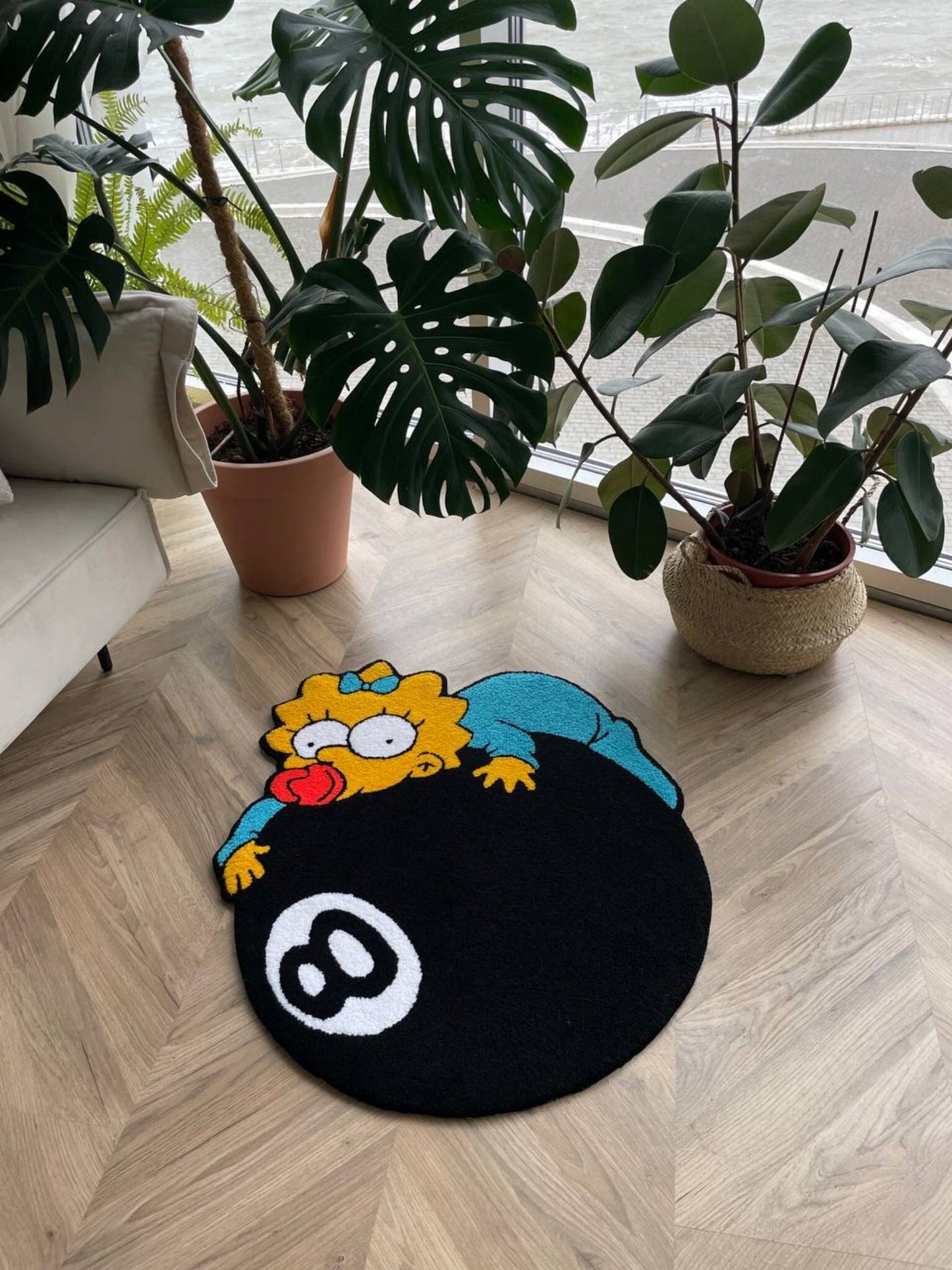 Maggie Simpson on 8-Ball Tufted Custom Rug