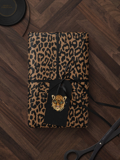 Leopard Print Wrapping Paper Cheetah Gift Wrap Animal Print Wrapping Paper Elegant Gift Wrap Birthday Gift Wrap Bachelorette Gift Wrap Spot