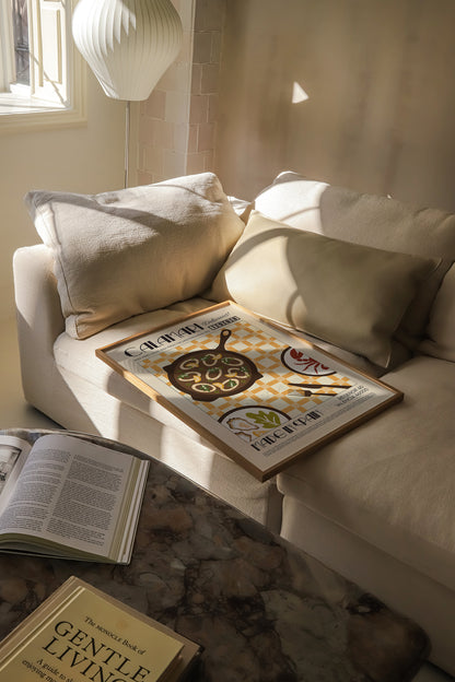 Calamari Print, Kitchen Art, Food Poster, Food Illustration, Kitchen Decor, Food Art, Mid Century Modern, Eat Sign, Trendy Wall Art