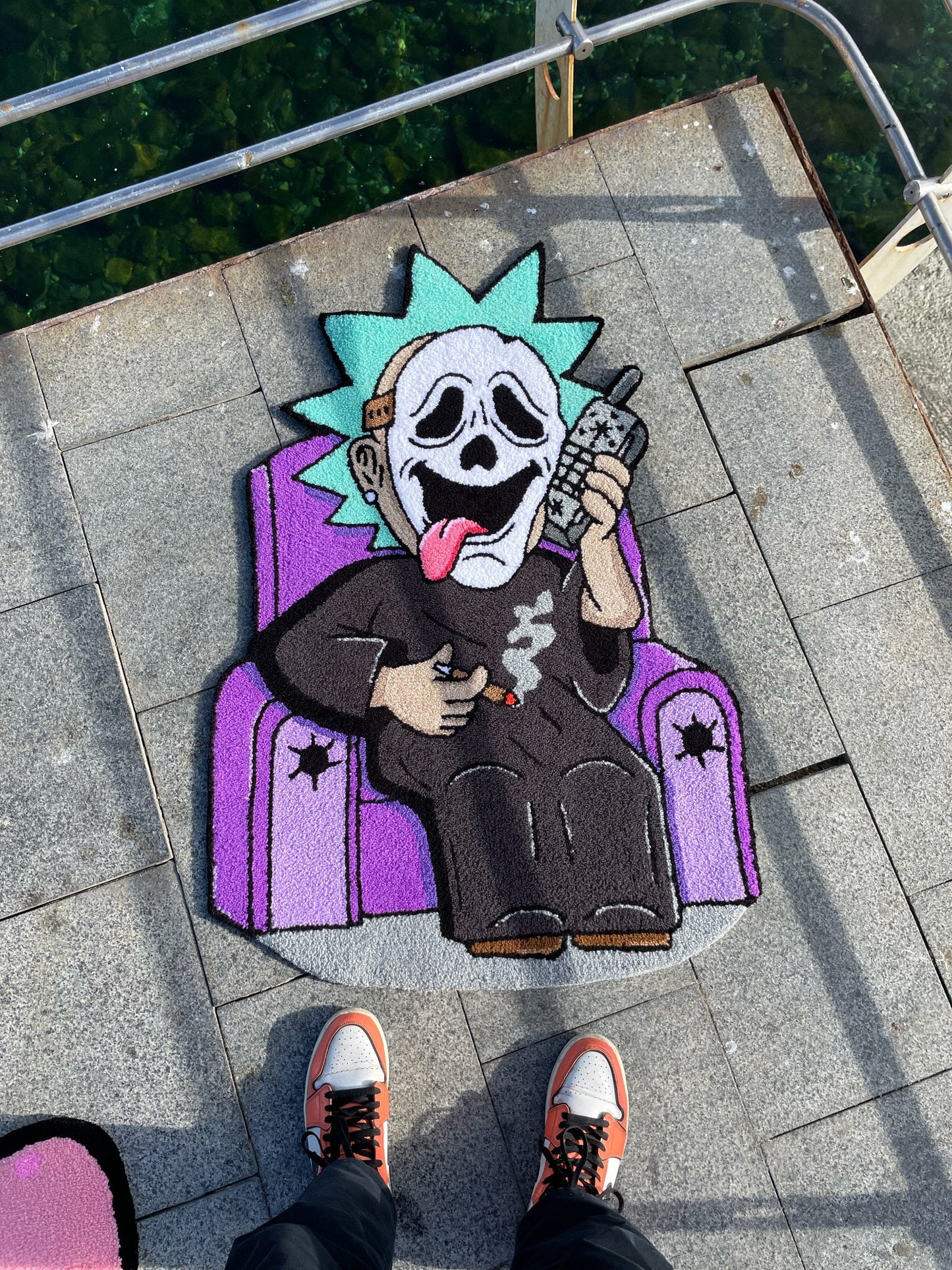 Scream Rick Handmade Tufted Rug: 3D Pop Art Carpet