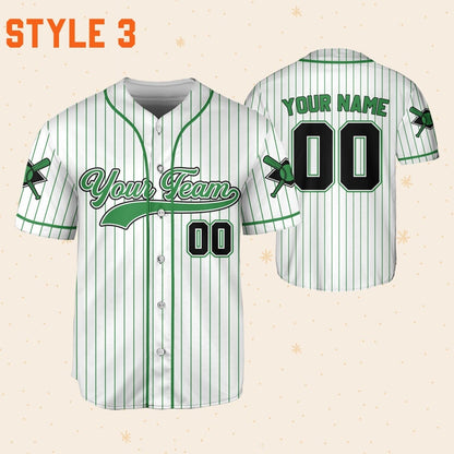 Personalized Team Name And Number Green Collection, Custom Name Baseball Jersey Custom Baseball Jersey Uniform Baseball Fans Baseball Lovers
