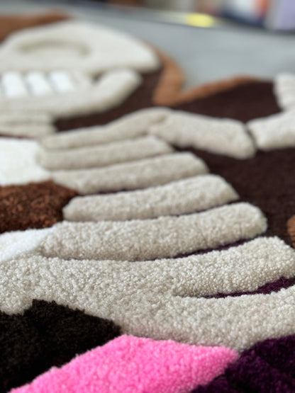 Gingerbread Skeleton 3D Rug, Cartoon Custom Non-slip rug, READY TO SHIP! Christmas room decor, Halloween gift