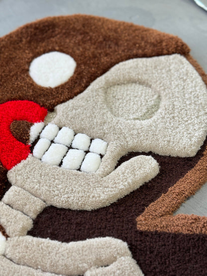 Gingerbread Skeleton 3D Rug, Cartoon Custom Non-slip rug, READY TO SHIP! Christmas room decor, Halloween gift