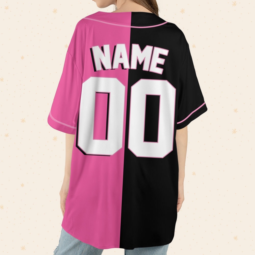 Personalized Team Name And Number Baseball Jersey Custom Design Pink Color Collection, Custom Baseball Jersey Uniform For Baseball Lovers