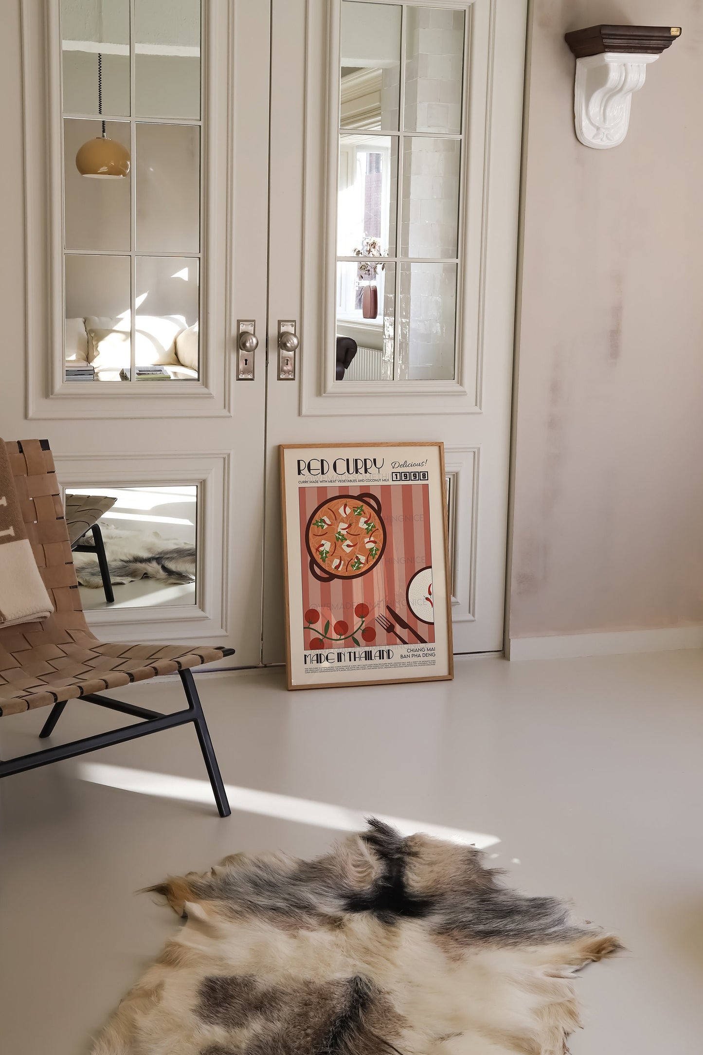 Thai Red Curry Poster, Kitchen Art, Kitchen Poster, Food Print, Food Art, Asian Wall Art, Thailand Art, Retro Wall Art