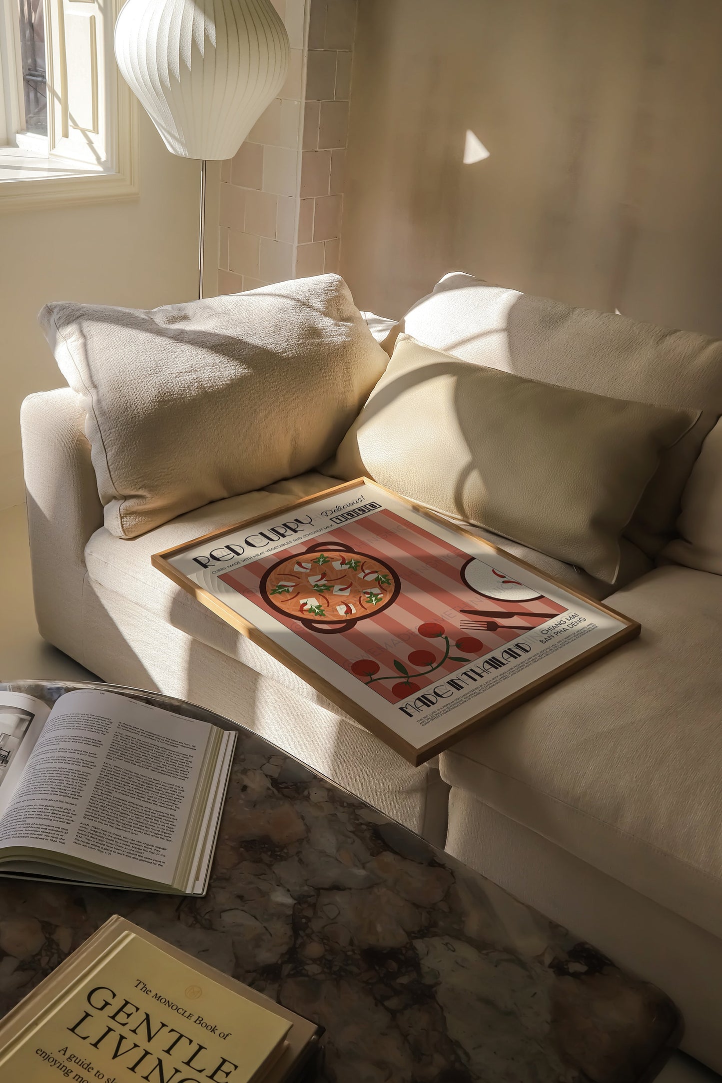 Thai Red Curry Poster, Kitchen Art, Kitchen Poster, Food Print, Food Art, Asian Wall Art, Thailand Art, Retro Wall Art