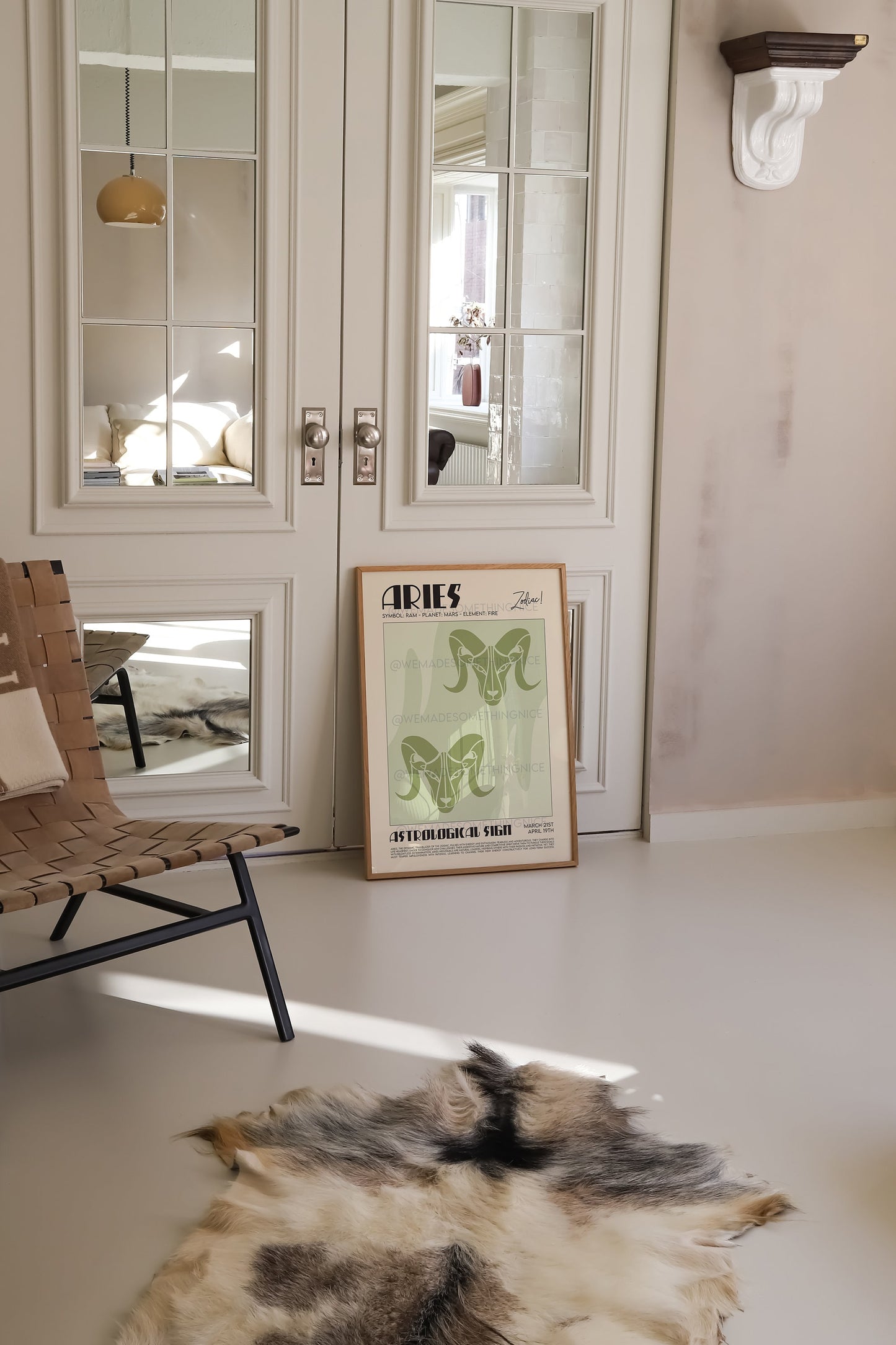 Aries Poster, Horoscope Print, Astrological Wall Art, Illustration, Exhibition Poster, Zodiac Poster, Birthday Present Housewarming