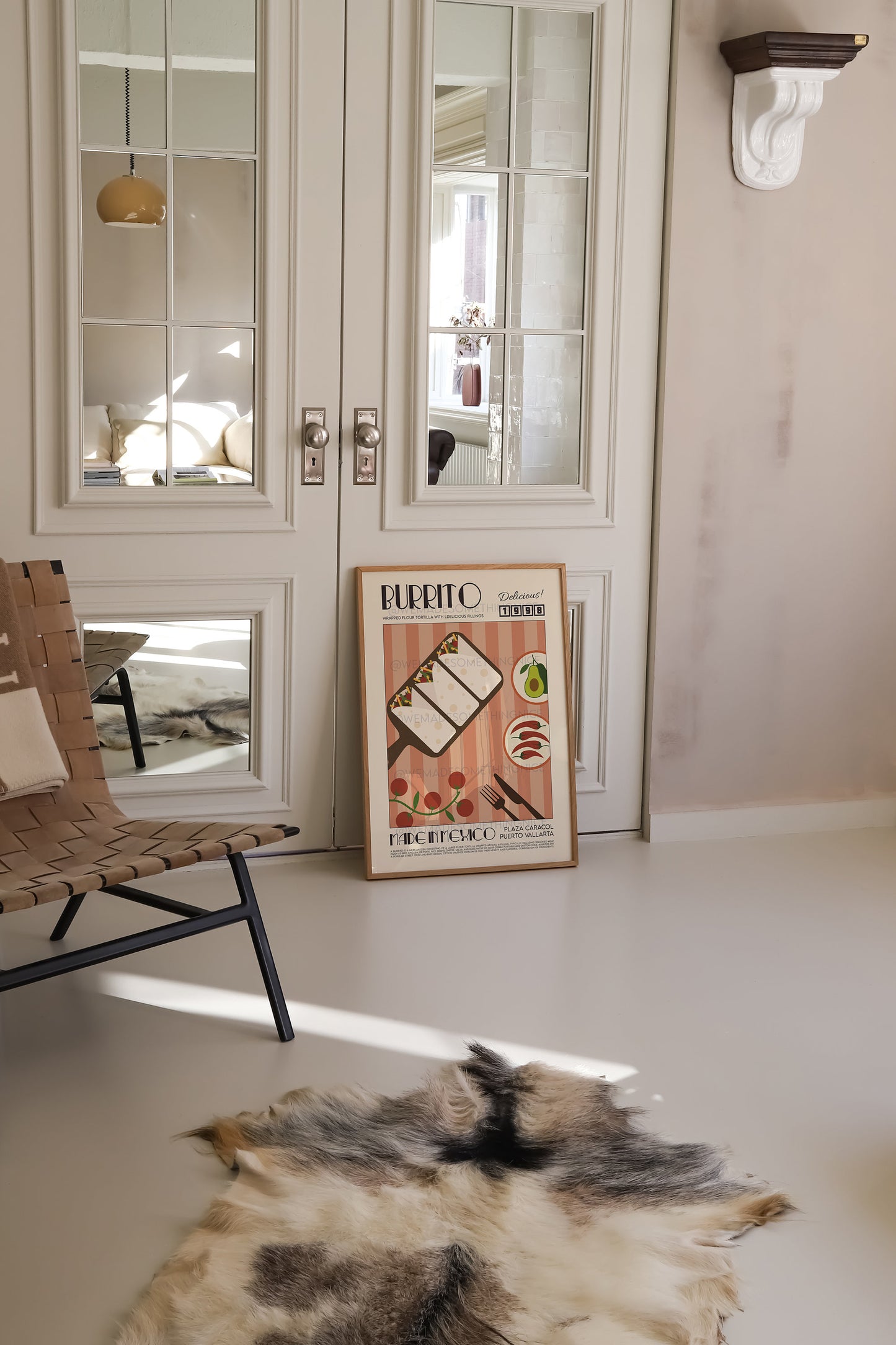 Burrito Poster, Kitchen Poster, Kitchen Print, Modern Kitchen Decor, Mexico, Food, Chef Print, Exhibition Poster, Retro Wall Art