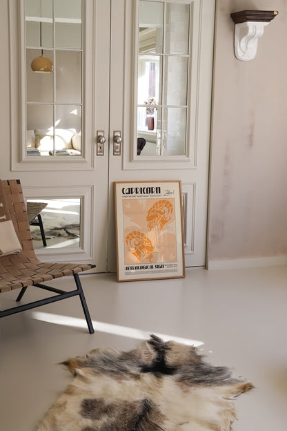 Capricorn Poster, Capricorn Art, Horoscope Print, Astrological Wall Art, Illustration, Exhibition Poster, Zodiac Poster