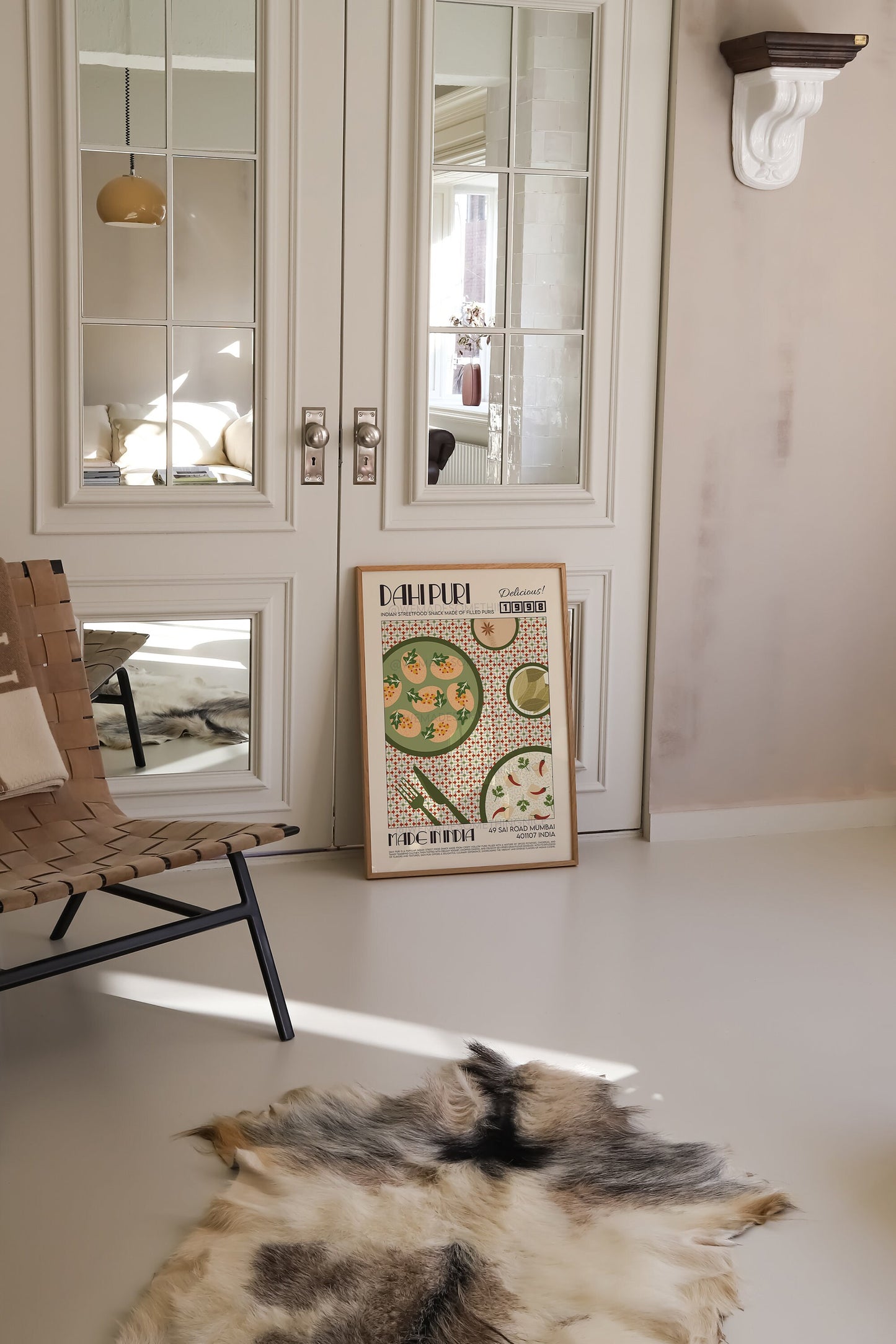 Dahi Puri Chaat Poster, Kitchen Poster, Kitchen Print, Food Poster, Modern Kitchen Decor, Food Print, India Print