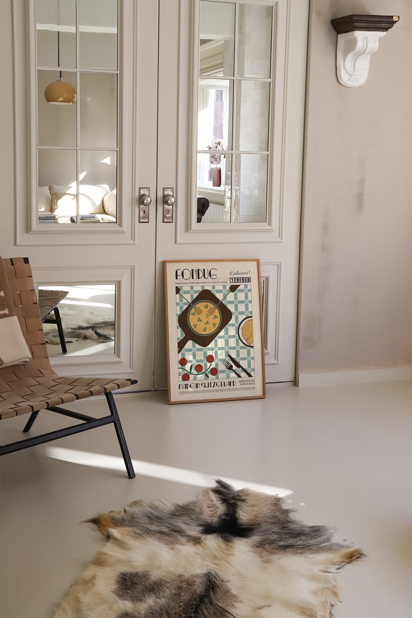 Swiss Fondue Poster, Kitchen Poster, Kitchen Print, Food Print, Modern Kitchen Decor, Retro Poster, Pop Art, Kitchen Art, Exhibition Poster