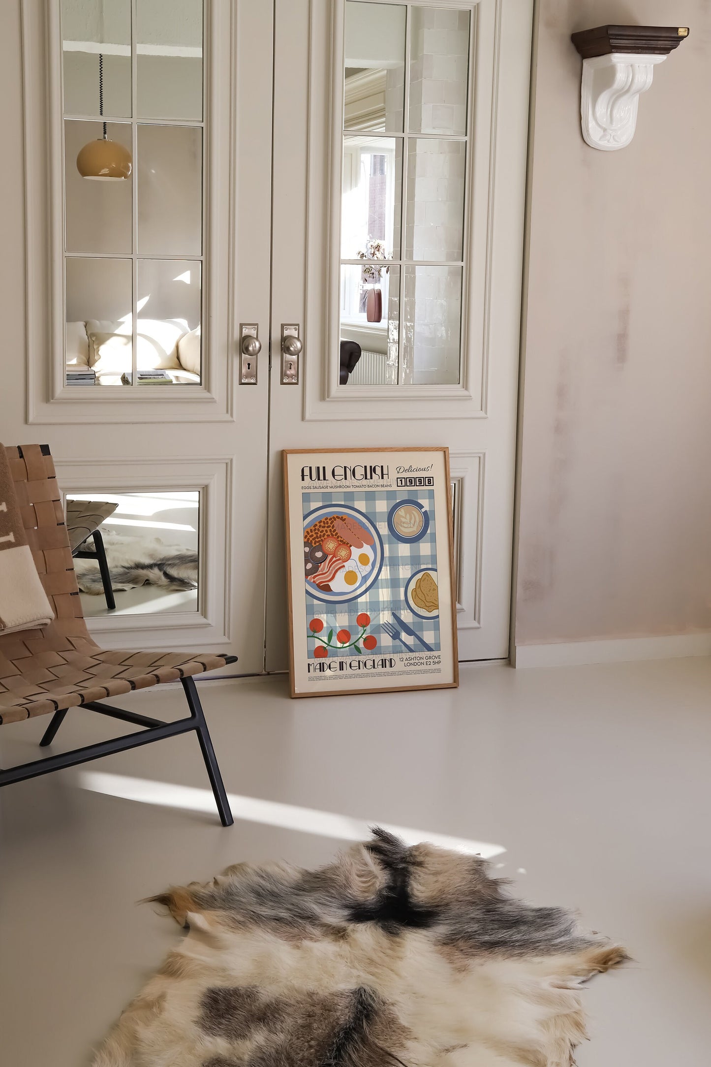 Full English Breakfast Poster, Kitchen Art, Kitchen Poster, Kitchen Print, Modern Kitchen Decor, Bar Art, Exhibition Poster, Retro Wall Art