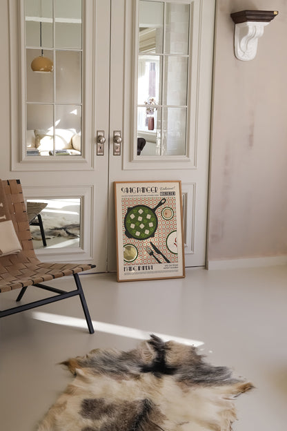 Saag Paneer Poster, Kitchen Poster, Food Print, Modern Kitchen Decor, Travel Poster, Exhibition Poster Retro Wall Art, India Print