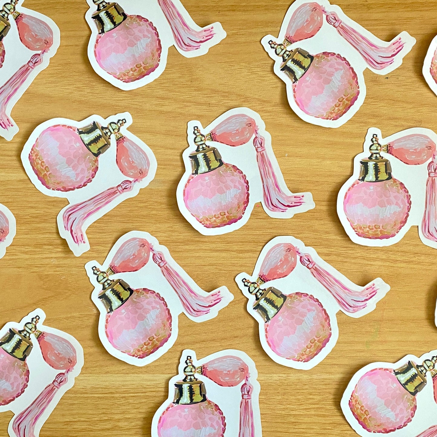 Vintage Perfume Bottle | 4" Vinyl Sticker Decal | Waterproof  Weatherproof | Bougie Pink Girly